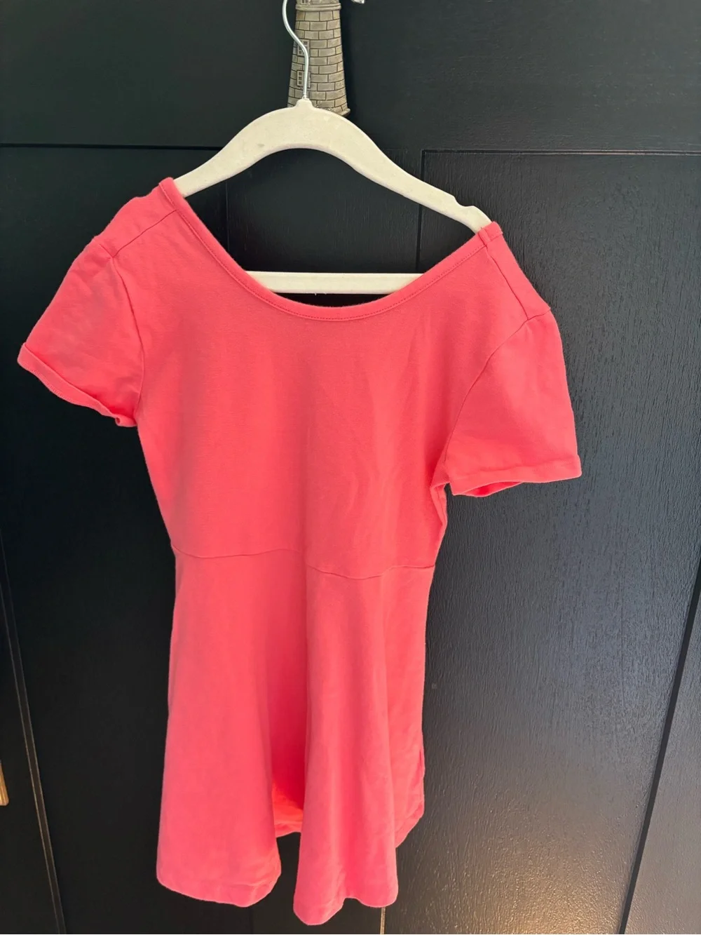 GAP Girls Coral Pink Short Sleeve Fit-and-Flare Dress